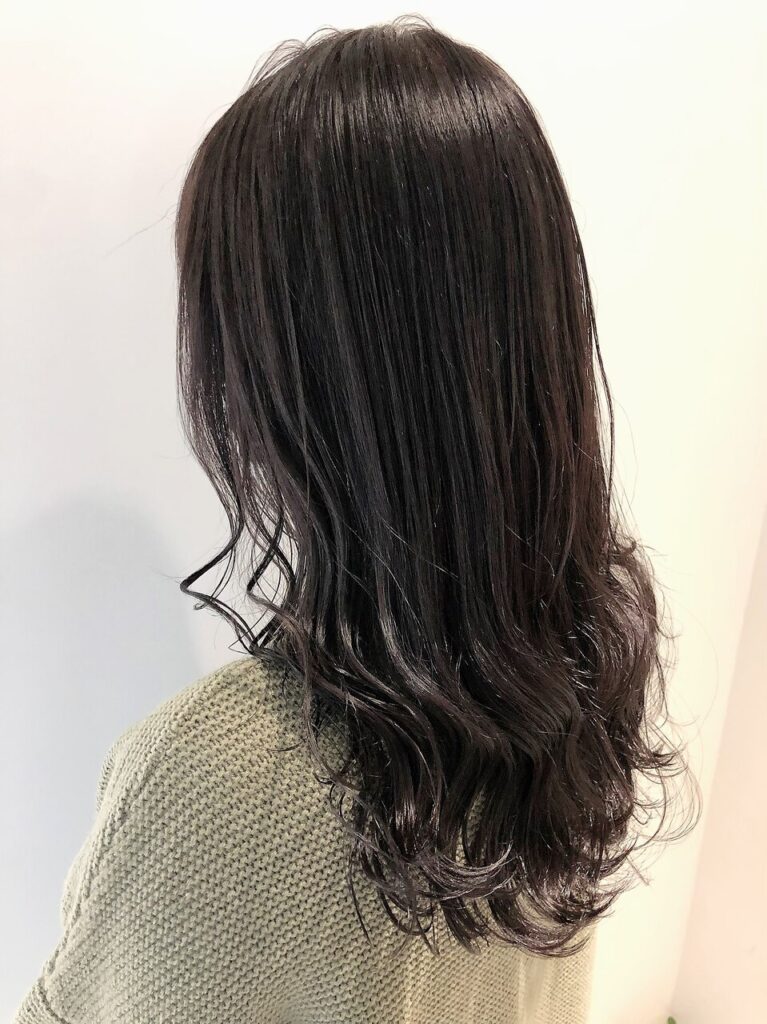 グレーブラウン×セミロング